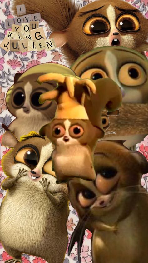 King Julien Funny, I Love You King Julian, King Julien Wallpaper, Mort Madagascar Wallpaper, King Julien And Morty, Mort King Julien, Rei Julian, King Julian Madagascar, Julian Madagascar