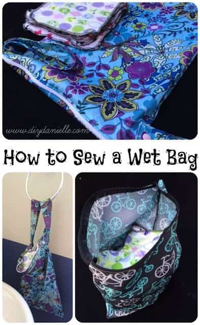 How to sew an easy wet bag. Holiday Hand Towels, Tote Bag Pattern Free, Wet Bags, Beginner Sewing Projects Easy, Wet Bag, Sewing Projects For Beginners, Sewing Skills, Easy Sewing Projects, Sewing Gifts