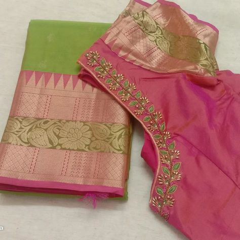 Aari work design .. #customtailoring #aariwork #fancyblouse Simple Aari Work Designs, Very Simple Aari Work Blouse Design, Aari Work Blouse Simple Design, Aari Work Designs, Simple Aari Work Blouse Design, Simple Aari Work Blouse, Simple Aari Work, Simple Frock, Fashionable Saree