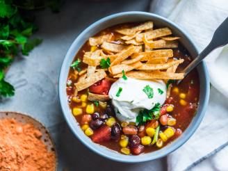 Paula Deen's Easy Taco Soup Recipe - Food.com Quick Supper Meals, Easy Taco Soup Recipe, Vegetarian Baked Beans, Taco Soup Recipe Easy, Chicken Potato Bake, Easy Taco Soup, Easy Beef Stew, 5 Ingredient Dinners, Taco Soup Recipe