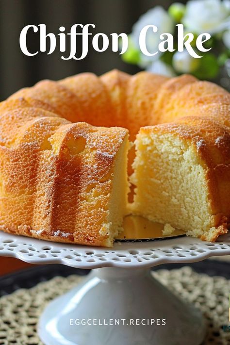 Indulge in the light and airy delight of a classic Chiffon Cake, an absolute must-try for those who love their desserts feather-light and full of flavor. #Chiffon Cake recipe #Chiffon Cake recipe easy #chiffon cake recipe best #chiffon cake recipe japanese #chiffon cake recipe filipino #filipino mocha chiffon cake recipe #chiffon cake recipe and procedure #simple chiffon cake recipe #sugar free chiffon cake recipe # Japanese Chiffon Cake, Mocha Chiffon Cake Recipe, Mocha Chiffon Cake, Chiffon Cake Recipe, Cake Recipe Easy, Recipe Japanese, Cake Making, Chiffon Cake, Classic Desserts