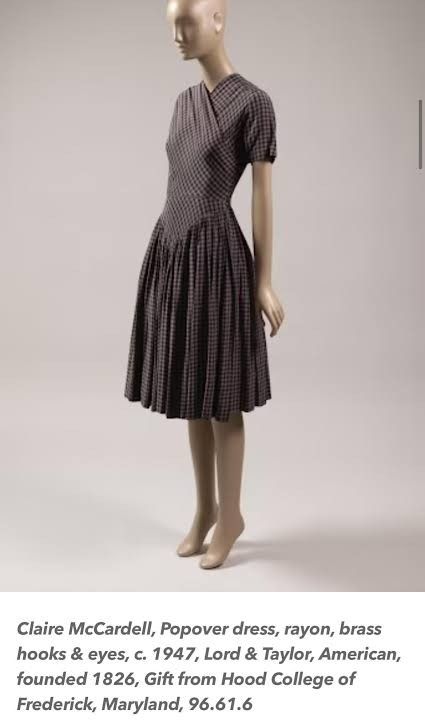 Clair Mccardell, Claire Mccardell, Madame Gres, Popover Dress, Jacques Fath, Charles James, Bonnie Cashin, Elsa Schiaparelli, Roger Vivier