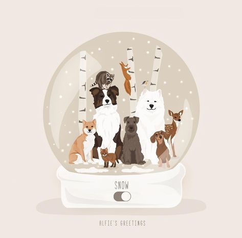 Christmas Dogs Wallpapers, Winter Dog Illustration, Puppy Christmas Wallpaper, Christmas Wallpaper Dog, Christmas Dog Wallpaper, Border Collie Art, Holiday Iphone Wallpaper, Winter Drawings, Dogs Christmas