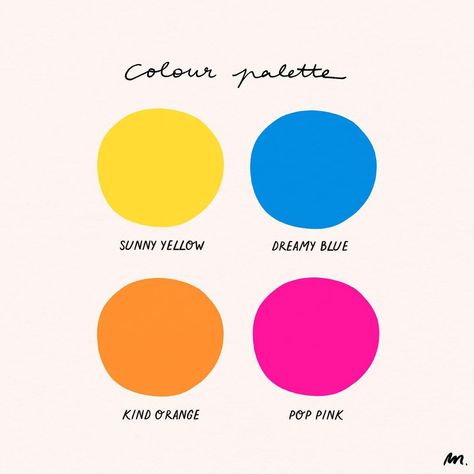 Bright Colour Pallete Inspiration, Happy Colour Palette, Happy Color Palette, Brand Colors Inspiration, Logo Reference, Colour Guide, Color Mood, Palette Design, Branding Inspo