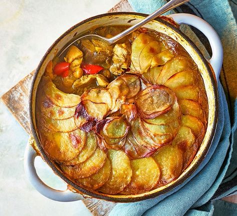 Chicken Hotpot, Veggie Korma, Moroccan Tagine, Pesto Dressing, Spiced Chicken, Ways To Cook Chicken, Soy Free Recipes, Fresh Turmeric, Bbc Good Food