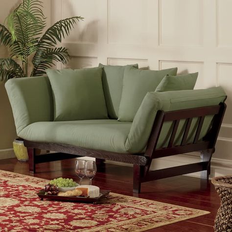 Lounger Sofa Bed, Sage Lounger Sofa, Beds For Small Spaces, Comfy Living Room Furniture, Teal Cushions, Unique Looks, Elegant Bedding, Futon Sofa Bed, Montgomery Ward, Sofa Frame