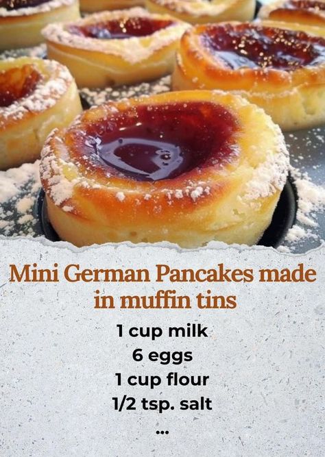 Pancakes In Muffin Tin, Mini German Pancakes, Cheese Empanadas, Empanadas Dough, German Pancakes, Clean Baking, Diced Green Chilies, Monterey Jack, Incredible Recipes