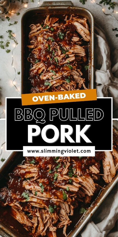 Craving tender, flavorful pulled pork? This oven-baked BBQ pulled pork is juicy, smoky, and perfect for a simple, satisfying meal. Pin this for your next go-to dinner idea! Oven Baked Pulled Pork, Baked Pulled Pork, Pulled Pork Oven Recipe, Pork Oven, Easy Pulled Pork Recipe, Pulled Pork Oven, Cozy Winter Dinner, Winter Dinner Ideas, Easy Winter Recipes