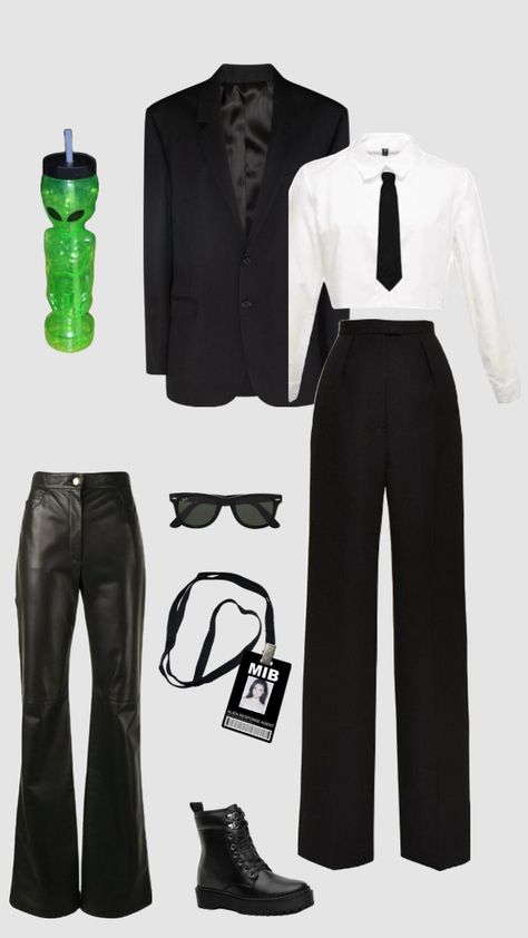 costume MIB - ANNA VERSION👽 Men In Black Costume Ideas, Mundane Halloween, Tim Burton Costumes, Black Halloween Costumes, Halloween Duos, Dog Clothes Diy, Pretty Halloween Costumes, Duo Halloween Costumes, Black Costume