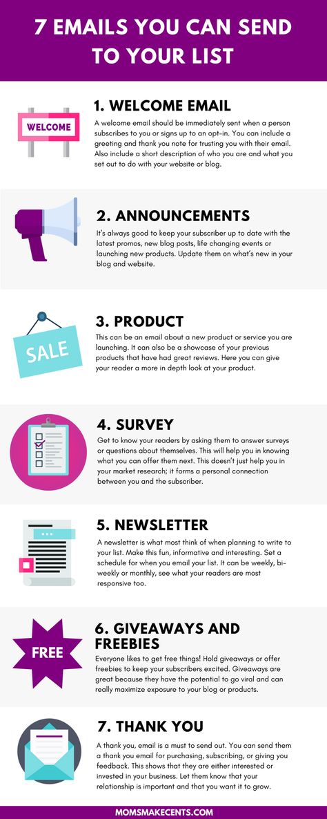 Start your email list and you're asking "Now what in the world am I supposed to send?!” I totally remember having that same feeling when I began to grow my list. Here are seven different types of email you can send to your list. | email marketing | welcome series | list building | Digital Marketing Logo, Series List, Email Marketing Inspiration, Web Design Blog, Advertising Business, Email Marketing Design, Email List Building, Sms Marketing, Email Marketing Campaign