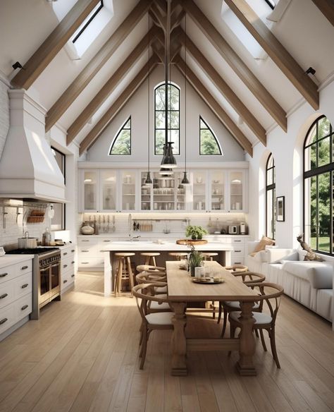 Island Kitchens, Kitchen Ceiling Design, Vaulted Ceiling Kitchen, Kitchens Ideas, Classy Kitchen, Decorating Kitchen, Dream Kitchens Design, Organization Kitchen, Backsplash Kitchen