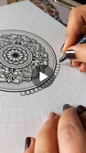 Mandela Art Design, Mandela Designs, Ornate Mandala, Mandala Tutorial, Mandala Drawing, Flower Mandala, Mandala Pattern, Mandala Art, Slow Down