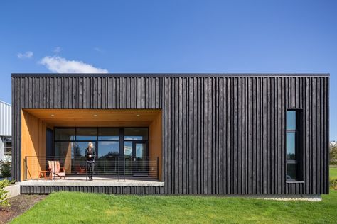 Gallery - Fire Station 76 / Hennebery Eddy Architects - 9 Burnt Timber Cladding, Burnt Timber, Larch Cladding, Wood Facade, Timber Architecture, House Cladding, Charred Wood, Clerestory Windows, Wood Cladding