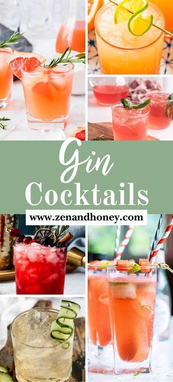 Gin Cocktails for Summer – These are your new favorite cocktails with gin that you’ll actually love! If you’re a not a fan of gin, this list with the best gin cocktails will change your mind forever! Gin And Sprite Cocktails, Spicy Gin Cocktail, Gin Pitcher Cocktail, Gin Spritz Cocktail, Boujee Drinks, Gin Cocktails Easy, Alcoholic Drinks Gin, Drinks With Gin, Cocktails With Gin