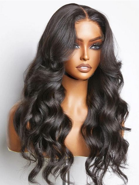 Body Wave Wigs, Invisible Lace, Human Hair Color, Glueless Wigs, Lace Front Wigs Human Hair, Wigs Human Hair, Body Wave Wig, Body Wave Hair, Front Lace Wigs Human Hair