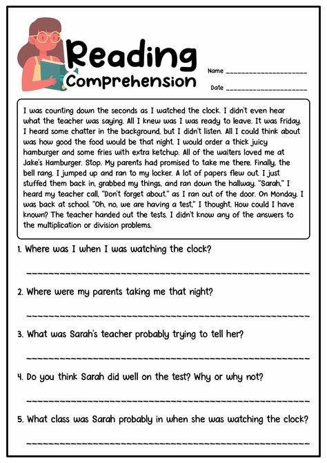 Short Story with Questions 3rd Grade English Story Reading With Questions, 3rd Grade Short Stories, 3rd Grade English Lessons, Comprehension Passages For 3rd Grade, Story With Comprehension Questions, Grade 3 Reading Worksheets, Work Sheets For 3rd Grade English, Reading Materials For Grade 5 English, Short Story With Questions For Grade 3