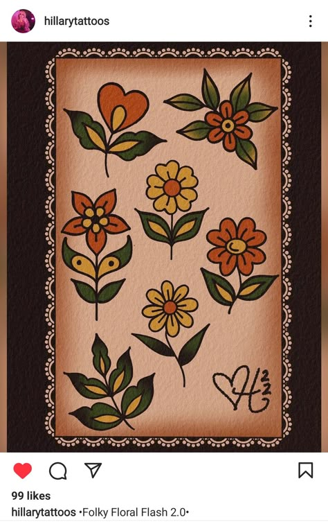 60s Flower Tattoo, Simple Traditional Flower Tattoo, Flower American Traditional Tattoo, American Traditional Flower Sleeve, Trad Heart Tattoo, Cartoon Flower Tattoo, American Trad Flower, American Traditional Flowers, Flower Tattoo Traditional