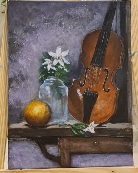 Still Life Acrylic Painting Easy, Ideas In Drawing, Easy Still Life Drawing, Things To Learn, Abstract Tree Painting, Still Life Artists, Pastel Sec, Still Life Flowers, Fine Art Painting Oil