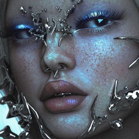 Cybercore Aesthetic, Futuristic Aesthetic, Cyberpunk Aesthetic, Cyberpunk Fashion, Futuristic Art, Futuristic Fashion, Edit Icon, Wallpaper Iphone Cute, Makeup Inspo