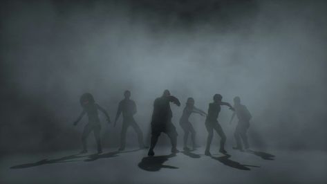 Download the free HD stock video - Terrifying group of zombies walking in a pack through smoke. This video features Halloween, Scary and Creepy. Available for free on Mixkit.co. Zombie Walk, Halloween Scary, Free Stock Video, Video Clip, Stock Video, Zombie, Walking, For Free, Halloween