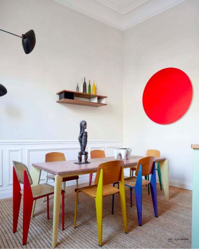 Colorful Chairs, Dining Room Inspiration, Apartment Inspiration, Eclectic Home, Modern Dining Room, Interior Inspo, My New Room, Modern Dining, 인테리어 디자인