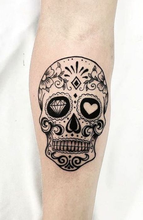 Day Of The Dead Skull Tattoo, Skull Face Tattoo, Bird Skull Tattoo, Skull Tattoos For Men, Mexican Skull Tattoos, Cow Skull Tattoos, Small Skull Tattoo, Candy Skull Tattoo, Indian Skull Tattoos