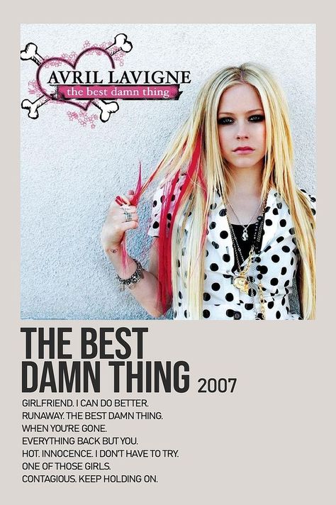 minimalist album poster the best damn thing avril lavigne Avril Lavigne Aesthetic, Minimalist Album Poster, Ipod Wallpaper, Dorm Room Posters, The Best Damn Thing, Room Planning, Music Wall, Avril Lavigne, Room Posters