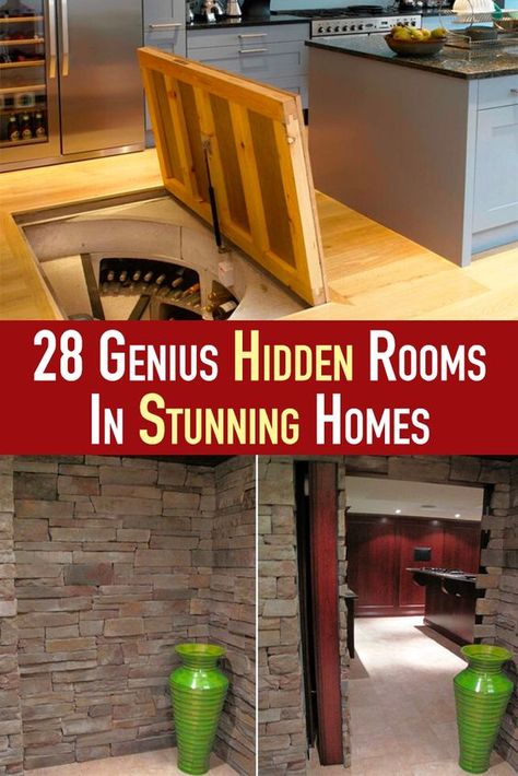 Secret rooms are a luxury that most of us don’t live with. However, for some homeowners, the privacy and mystery that a secret room offers were too much to resist. When it comes to hiding prized possessions, sneaking off to a place where no one can find you, or simply having a room that guests will be in awe of, secret spaces are the perfect solution. Builders have become more innovative over the years. Secret Garden Ideas Hiding Places, Hidden Panic Rooms, Backyard Secret Garden, Cool Secret Rooms, Secret Garden Ideas, Diy Hiding Places, Garden Ideas Backyard, Secret Rooms In Houses, Secret Hiding Spots