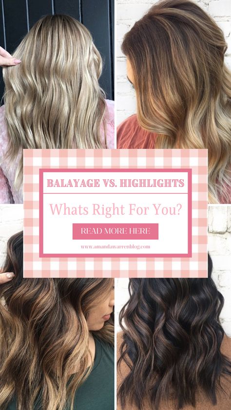 Trying to decide between Balayage and Highlights for your next hair transformation? There are many factors to consider, including your hair type and desired results. Whether you want an on-trend color or something more classic, I’ll walk you through the differences between Balayage and Highlights, so you can make an informed decision on which is right for you. As a former stylist behind the chair, I have walked many of my clients through this very thing. Difference Between Highlights & Balayage, Highlights Versus Balayage, Balayage Versus Highlights, Difference Between Balayage And Highlights, Bayalage Vs Highlight, Baby Lights Vs Highlights, Highlights Vs Balayage, Dark To Light Hair Transformation, Balayage Vs Highlights