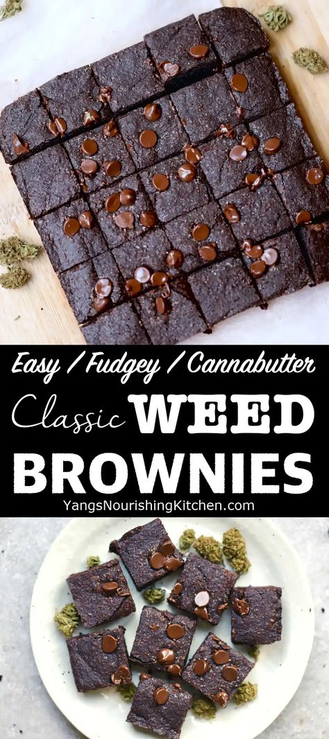 Canna Brownie Recipes, Cannibus Brownie Recipes, Cannabutter Brownies Recipes, How To Make Pot Brownies, Canna Butter Dessert Recipes, Brownie Edibles Recipe, Pot Brownies Recipe, Infused Brownie Recipe, Best Edibles Recipes