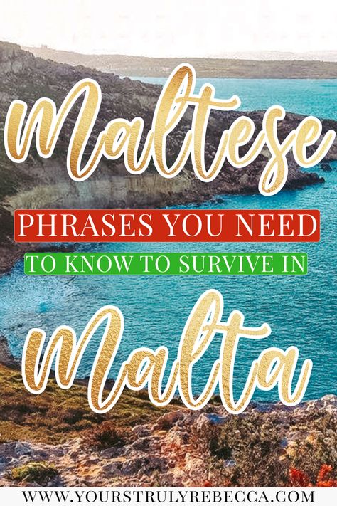 Check out this blog post for a list of Maltese phrases you need to know before visiting Malta! #malta #maltatravel Malta Quotes, Game Of Thrones Places, Maltese Language, Visiting Malta, Manifesting Future, Malta Travel, Adventure Bucket List, Maltese, Malta