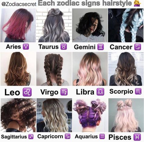 Virgo Hairstyles, Hairstyles Zodiac Signs, Zodiac Hair, Taurus Aesthetic, Zodiac Clothes, Hair Meme, Zodiac Quotes Scorpio, Zodiac Fashion, Aquarius And Sagittarius