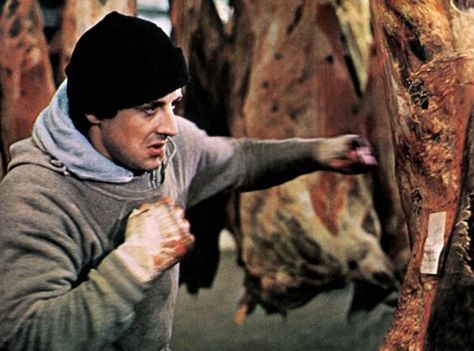 ROCKY pounding meat Workout Programs For Men, Rocky 1976, Rocky Film, Apollo Creed, John Rambo, Wow Photo, Sports Movie, Paleo Lifestyle, Van Damme