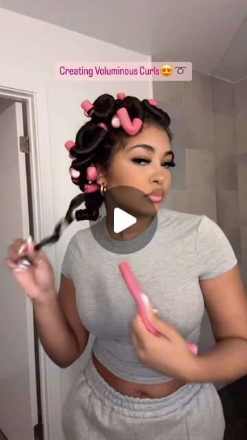 Roller Curls Black Women, Flexi Rod Set On Natural Hair, Flexi Rods On Natural Hair, Rod Curls, Flexi Rod Curls, Roller Curls, Flexi Rods, Rod Set, Perfect Style