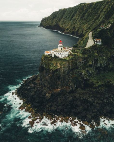 Portugal Mountains, Azores Aesthetic, Sao Miguel Azores, Azores Islands, Azores Portugal, Drone Photography, Travel Inspo, Lighthouse, Landscape Photography