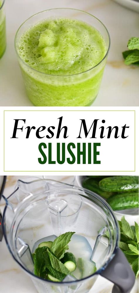 Cool off this summer with our refreshing fresh mint slushie recipe! Enhanced with a hint of cucumber, this drink is versatile—enjoy it with or without alcohol. Whether you prefer bourbon, vodka, gin, arak, or ouzo, this slushie is sure to delight. Serve it as a twist on the classic mint julep for the Kentucky Derby or as a fabulous barbecue party drink all summer long. Cheers to chilling out in style! Mint Drinks, Fatayer Recipe, Grape Leaves Recipe, Mocktail Ideas, Cinnamon Cocktail, Kibbeh Recipe, Mocktail Party, Mint Party, Mint Drink