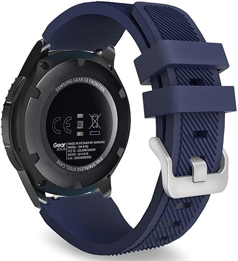 MoKo Band Compatible with Samsung Gear S3 Frontier/Classic/Galaxy Watch 46mm/Huawei Watch GT 46mm/Watch GT 2 46mm/Ticwatch pro/S2/E2, Silicone Sport Strap Fit 22mm Band, Midnight BLUE Trendy Bodysuits, Trendy Slippers, Samsung Gear S3 Frontier, Gear S3 Frontier, Samsung Smart Watch, Trendy Purses, Trendy Leggings, Trendy Heels, Trendy Watches