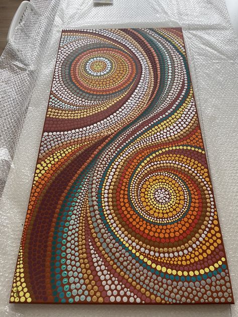 Modern Dot Painting, Indigenous Dot Art, Dot Art Painting Patterns Easy, Easy Dot Art, Aboriginal Art Australian, Dot Painting Ideas, Aboriginal Art Dot Painting, Dot Mandala Painting, Aboriginal Dot Painting