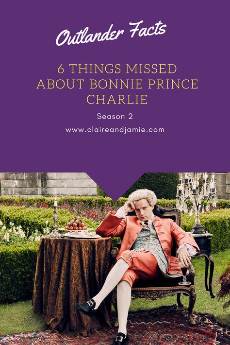 What did you think about Bonnie Prince Charlie? Did you know his character portrayal was likely very much like the real man? However, there were some elements missing from the story and here are six that were overlooked in Outlander and Dragonfly in Amber  https://claireandjamie.com/2018/01/31/6-things-outlander-didnt-include-about-bonnie-prince-charlie/ Bonnie Prince Charlie, Diana Gabaldon Books, The Fiery Cross, Drums Of Autumn, Dragonfly In Amber, Scottish Gifts, Scottish Artists, Outlander Starz, Jamie And Claire