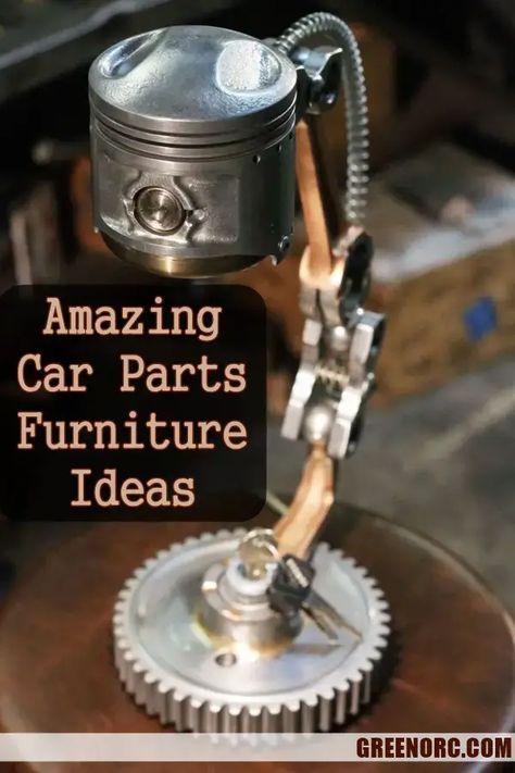 75 Amazing Car Parts Furniture Ideas [2020 Updated] - Greenorc Car Parts Furniture, Car Part Art, Reuse Old Tires, Car Parts Decor, Recycled Decor, Old Car Parts, Amazing Furniture, Car Part Furniture, Car Furniture