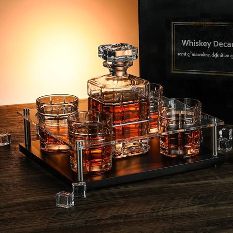 Indulge in refined elegance with our premium whiskey set for men. Crafted with precision, this set includes exquisite glasses, a sophisticated decanter, and all the essentials for an elevated sipping experience. Elevate your whiskey enjoyment in style #MansInspiration #WhiskeySet #MansGift Classy Man Cave, Whisky Set, Whiskey Room, Whiskey Glasses Set, Whisky Decanter, Whiskey Set, Whiskey Decanter Set, Industrial Bar Stools, Whiskey Bar