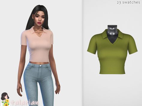 Sims 4 Polo Shirt Cc, Mod For Sims 4, Boat Neck Shirt, Free Sims 4, The Sims 4 Packs, Tumblr Sims 4, Sims 4 Teen, Sims 4 Dresses, Polo Women