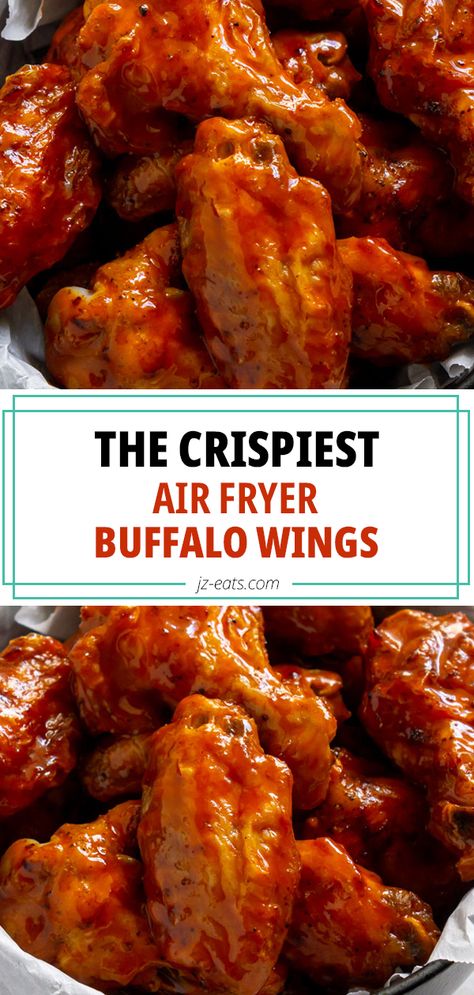 Air Fryer Buffalo Wings, Air Fryer Recipes Chicken Wings, Hot Wing Recipe, Air Fryer Wings, Wings Recipe Buffalo, Party Sides, Enchilada Bake, Air Fryer Chicken Wings, Buffalo Chicken Wings