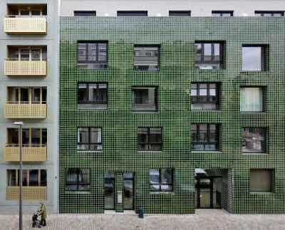 Terracotta Facades · A collection curated by Divisare Antwerp Apartment, Antwerp Architecture, Apartment Block, Green Facade, Masonry Work, Glazed Brick, Concrete Facade, Facade Cladding, Urban Fabric