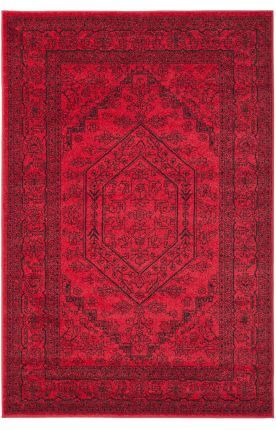 Safavieh Adirondack ADR108 Red Black Rug $210 Domino Magazine, Bathroom Red, Lodge Style, Ikea Pax, Rug Direct, Rugs Usa, Medallion Design, Black Area Rugs, 8x10 Area Rugs