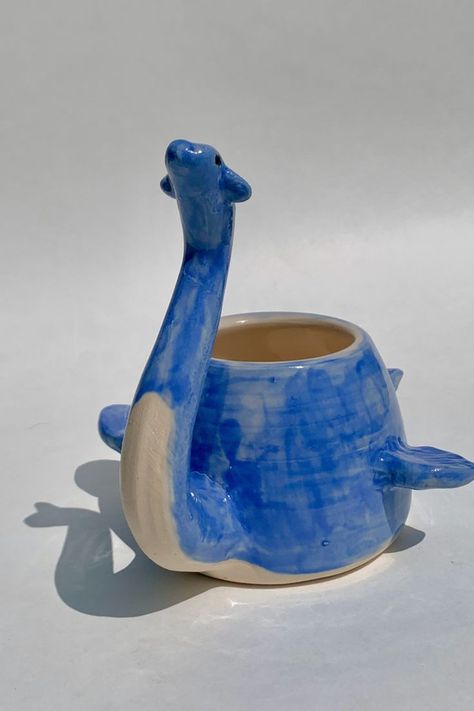 Lochness Monster, Monster Animal, Monster Mug, Ceramic Monsters, Loch Ness Monster, Pinch Pots, Pottery Crafts, Cute Clay, Ceramics Projects