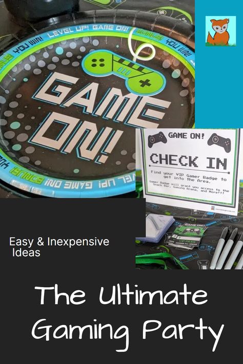 Calling all gamers! 🎮👾 Level up your next party with easy and inexpensive DIY gaming theme ideas 💡. Check out games 🎲, decorations 🎈, snacks 🍭, and fun activities! From treat-filled prize booths 🍿 to awesome group games 🕹, we've got you covered. Let the gaming party begin! 🎉🥳 Click here to check it out! Video Game Party Activities, Video Game Party Games, Game On Birthday Party Ideas, Gaming Birthday Party Ideas Boys, Gamer Party Ideas Boys, Gamer Birthday Party Ideas, Video Game Birthday Party Ideas, Video Game Party Ideas, Gamers Party Ideas