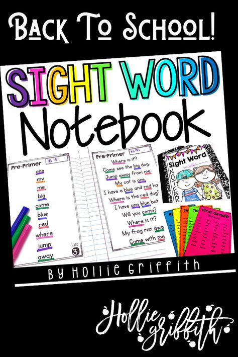 Learn Sight Words, Sight Word Fluency, Book Bins, Sight Words List, School Zone, Struggling Students, Sight Word Practice, Student Notebooks, Sight Word Activities