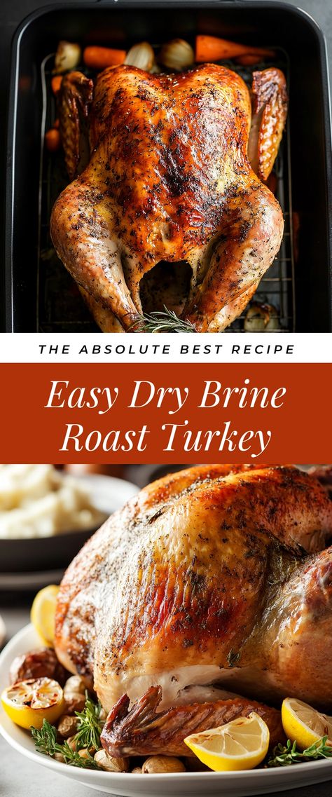 Image for Easy Dry Brine Roast Turkey Turkey Brine For Roasting, Dry Brine Turkey Recipes, Dry Turkey Brine, Turkey Brine Recipes Easy, Easy Turkey Brine, Brine Turkey, Dry Brine Turkey, Dry Brine, Clematis Varieties