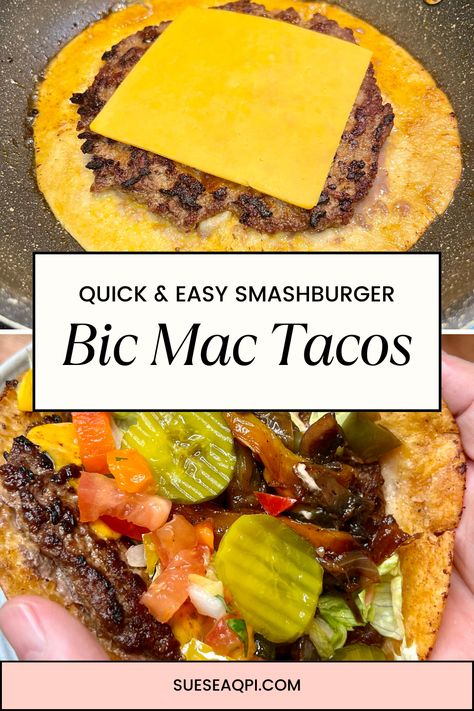 Looking for an easy, healthy dinner idea? Try our Low Carb Big Mac Taco Smashburger recipe! It's the perfect combination of flavor and nutrition, making it a simple healthy dinner option for busy nights. Quick healthy dinners just got tastier with this satisfying twist on a classic favorite. Enjoy guilt-free indulgence while staying on track with your wellness goals! #LowCarbRecipes #HealthyDinner #SimpleHealthyDinnerIdeas #QuickHealthyDinners Low Carb Big Mac Tacos, Big Mac Smash Tacos, Quick Healthy Dinners, Low Carb Big Mac, Keto Sandwiches, Smash Tacos, Homemade Big Mac Sauce, Keto Tacos, Homemade Big Mac